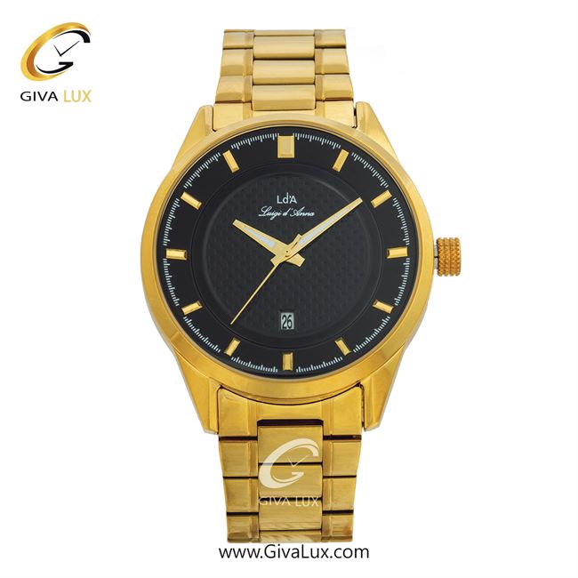 ساعت مچی اورجینال مردانه LdA طلایی | طلایی| مشکی| کد رفرنس 2381